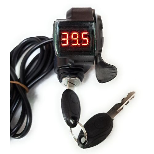 Thumb Throttle with volt meter and key switch